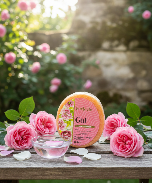 Purlavie Rose Sponge Soap